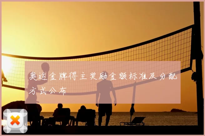 奥运金牌得主奖励金额标准及分配方式公布